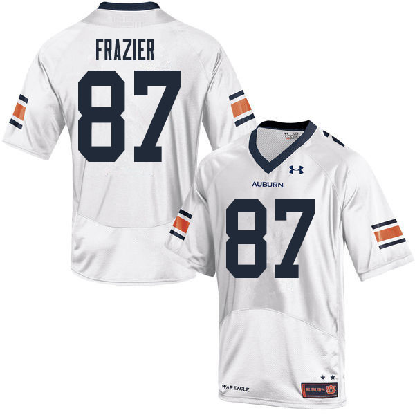 Men's Auburn Tigers #87 Brandon Frazier White 2020 College Stitched Football Jersey